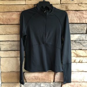 Yogalicious black half zip activewear pullover top